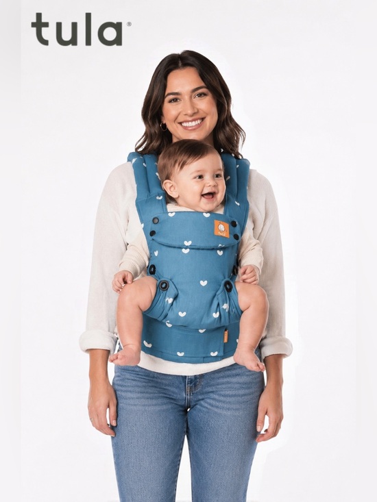 Tula Other - 🛍️FINAL PRICE🛍️ Tula Explore Carrier Playdate in Blue with White Heart Print